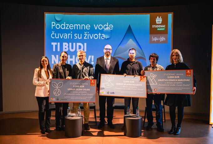 Studenac donirao 15 tisuća eura ekološkim udrugama koje brinu o podzemnim vodama